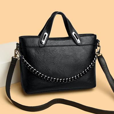 Jednoduchá Módní Kabelka Velká Kapacita Řetěz Jednoramenná Crossbody Taška Retro Ležérní Taška