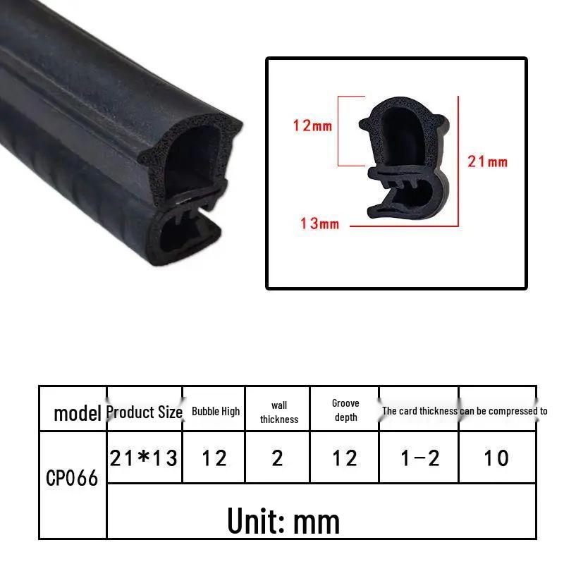 U-Shaped Rubber Steel-Backed Sealing Strip for Car Doors and Cabinets