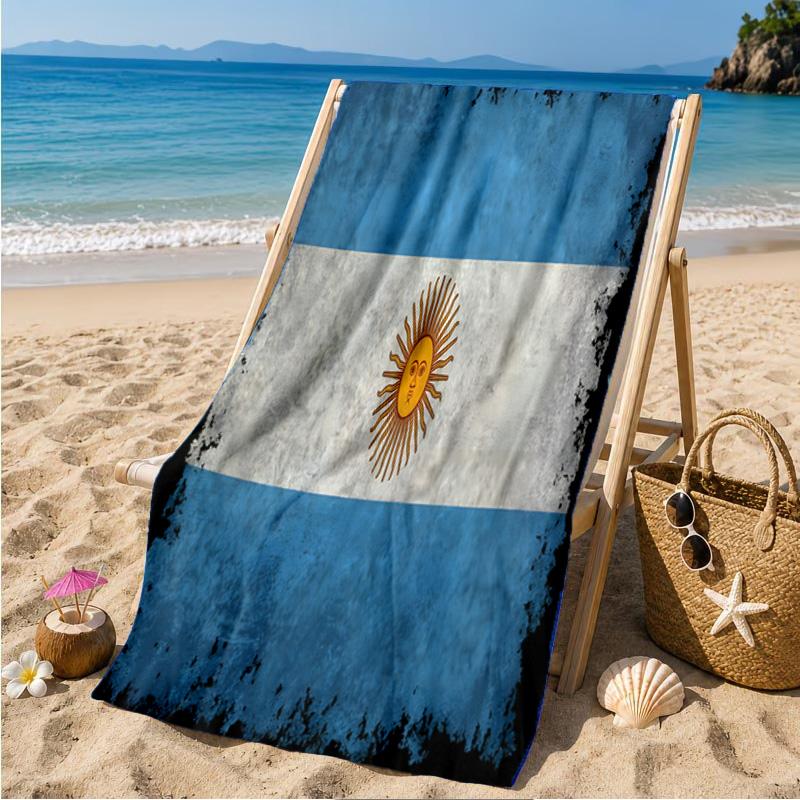 Argentinien Flagge Design Strandtuch Mikrofaser Strandtuch, Leicht und Schnelltrocknend, für Sommerreisen, Schwimmbad-Fan Geburtstagsgeschenk