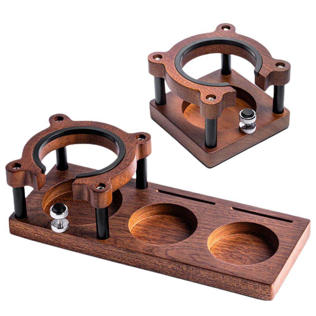 Espressomaschine Kaffeetamper Basis Verstellbar Holz Espresso Tamping Station Leichtes Design Kaffeetamper Basis