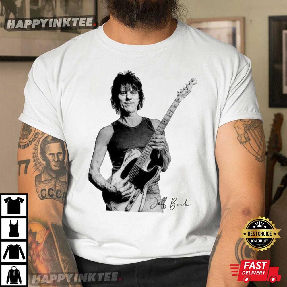 Jeff Beck Memories Guitar Tee Shirt All Size S to 5XL Unisex T-Shirt S