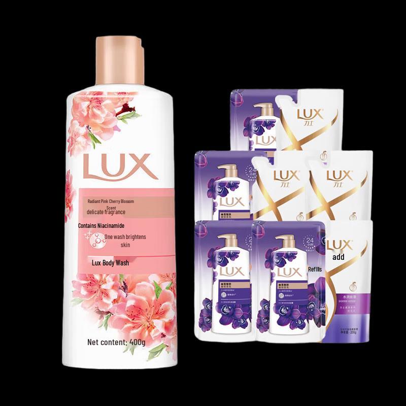 LUX Pink Cherry Blossom Whitening & Brightening Bath & Shampoo Set