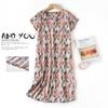 Plus size Estate Donna Camicia da notte Manica corta Simpatico cartone animato pigiameria dolce O Collo Camicie da notte Pigiama Pigiama da donna in cotone