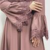 Women's Muslim Lace Stitching Dress - Middle Eastern Fashion