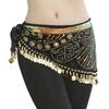 Dynamic Fringe Embroidered Sequins Waist Chain Belly Dancing Wrap Skirt Nonslip Waist Chain for Women and Girls