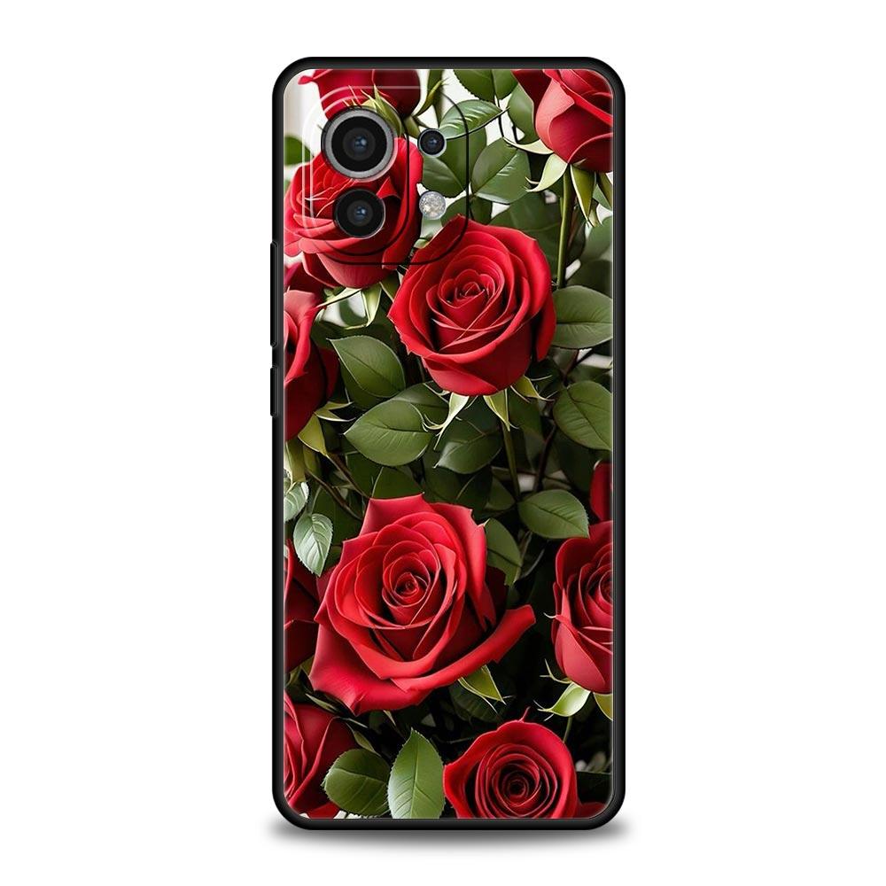 Beautiful Red Rose Flowers Phone Case For Xiaomi 14 13T 12T Pro 12 13 11 Ultra Mi Note 10 Lite 10T 5G 11X Pro 11T 11i 9T Cover