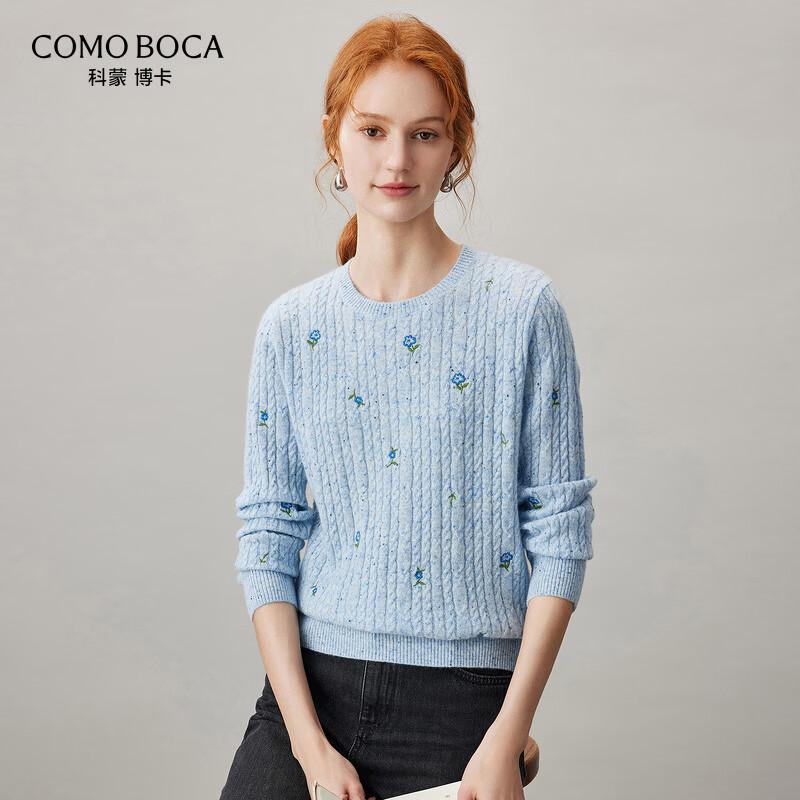 Kemengboka Women's 100% Cashmere Crew Neck Sweater