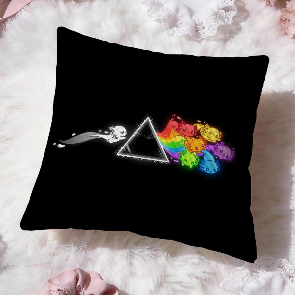 Cute Axolotl Cartoon Cushion Cover Premium Comfort Reversible Pillow Cove -Two In One Design for Any Room & Car Interior