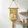 Handmade Woven Hanging Wall Holder Tassel Design Kitchen Storage Rack Vegetable Container  Home