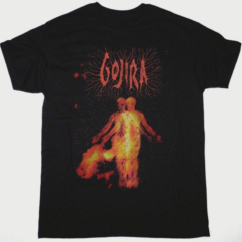 GOJIRA Band TRANSCENDENCE Heavy Cotton Black T Shirt S-5XL For Men TU374 M