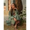 Indyjski Pakistański Styl Salwar Kameez Damski Ubranie na Imprezę Bawełniany Kurti Zestaw Palazzo