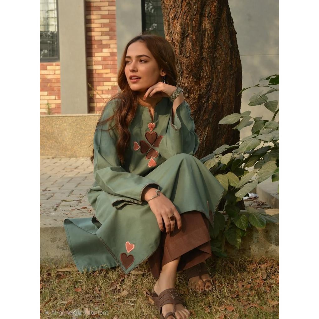 Indyjski Pakistański Styl Salwar Kameez Damski Ubranie na Imprezę Bawełniany Kurti Zestaw Palazzo