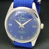 VINTAGE HMT PILOT HANDAUFZUG INDISCHE HERRENUHR BLAUES ZIFFERBLATT a700110-5 R201-a700110
