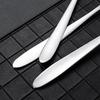 Bare solid color stainless steel spoon Yuan household eating spoon stirring spoon coffee spoon tableware set