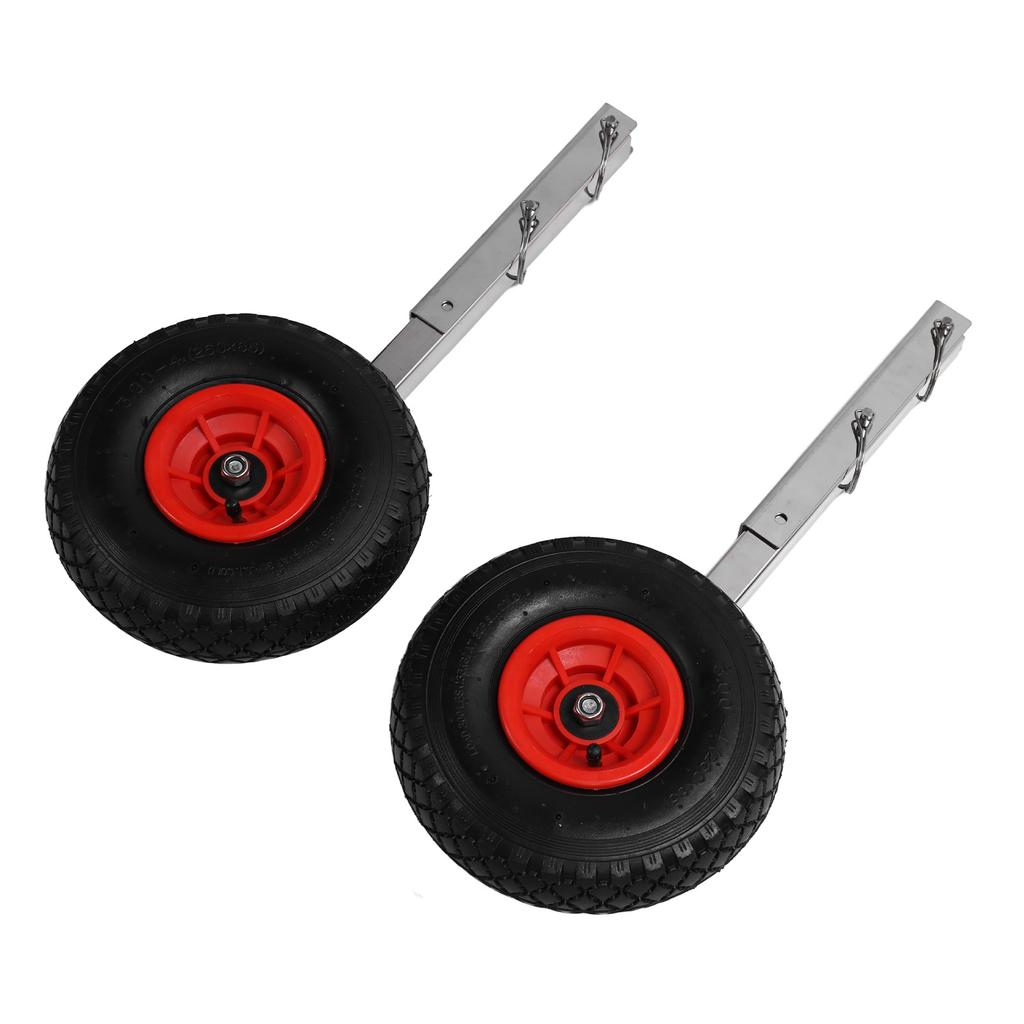 2 buc roată de lansare pentru bărci, din oțel inoxidabil, cu roată de lansare pentru pupa bărcii, cu pini de eliberare rapidă