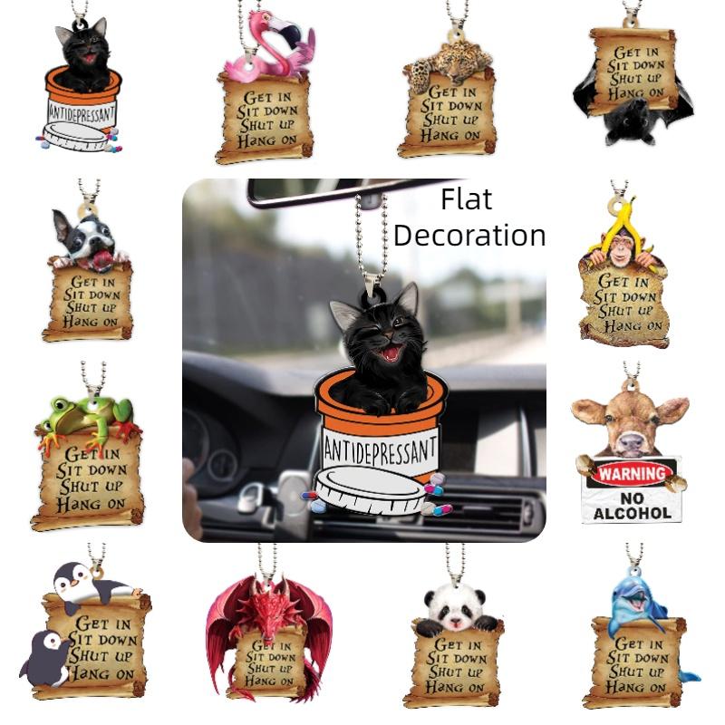 Acessório para Espelho Retrovisor de Carro Golfinho Decoração de Árvore de Natal Enfeite Pendurado Decoração de Casa Presente Material Acrílico