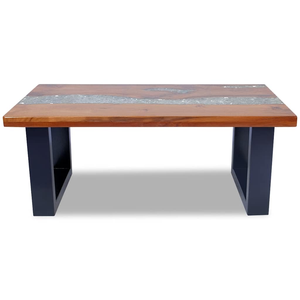 Teak Resin Coffee Table 100x50 cm