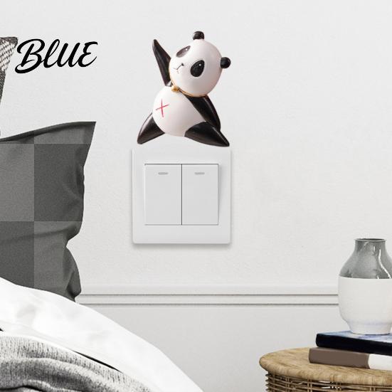 Easy Peel Switch Sticker 3D Panda Light Sticker Cute Decal Art & Stick Wall Decor for Home Bedroom Living Room