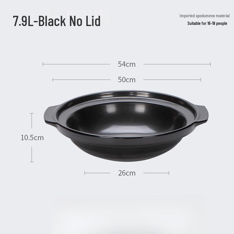 LIEI Commercial Ceramic Shallow Claypot