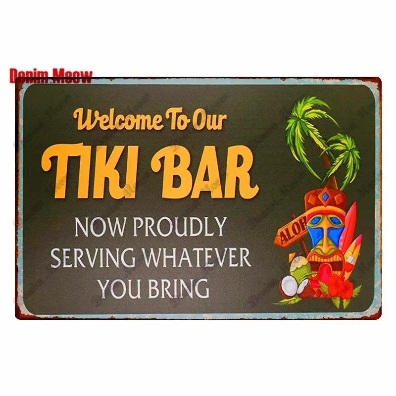 Beach Metal Tin Sign, Vintage Summer Beach Plates, Relax Wall Sign, Pool Tiki Bar Pub Seaside Ocean, Happy Place, Decor WY161