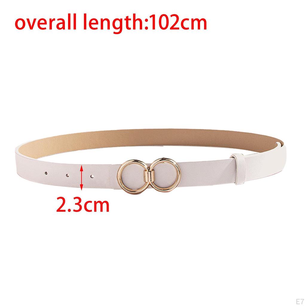 PU Leather Belt for Women, Female Pants Accessories, Casual Waist Belt, Snap Buckle, Skirts,