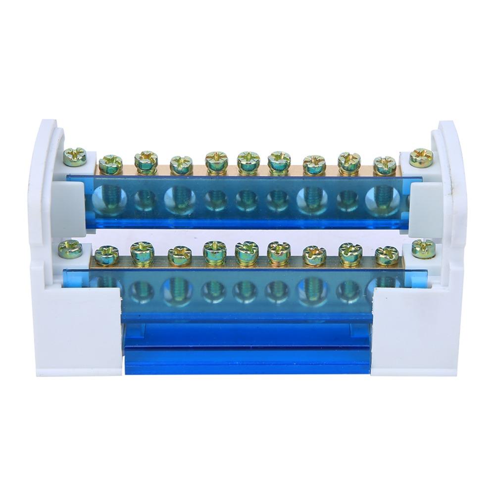 211 Terminal Distribution Box Single Phase 2-Level Design Din Rail Terminal Block Distribution Box 125A with Dust Cover