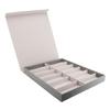 12 Fächer Brillenetui mit Deckel PU-Leder Staubdicht Brillen Sammler Display Sonnenbrillen Organizer