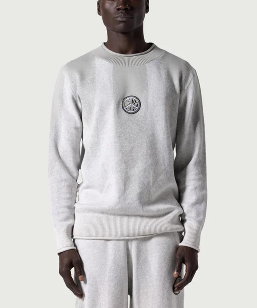 Aneodeogipeuteu (M) Jacquard Tropfen Pullover Stein