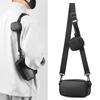 PU Leather Black Crossbody Bag Unisex Mobile Phone Chest Bags Mini Shoulder Bag  for Couple