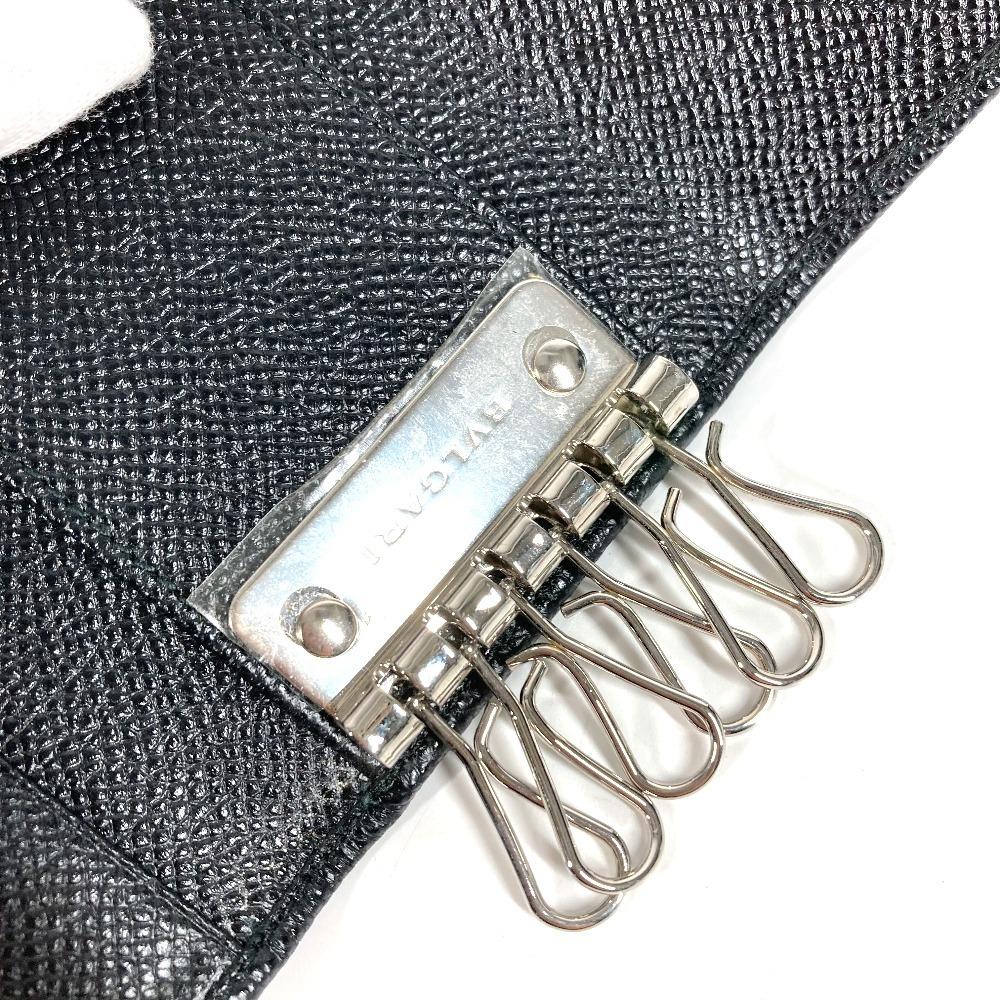 BVLGARI 6-row logo 6-piece key BVLGARI BVLGARI logo  Key Case Leather Black