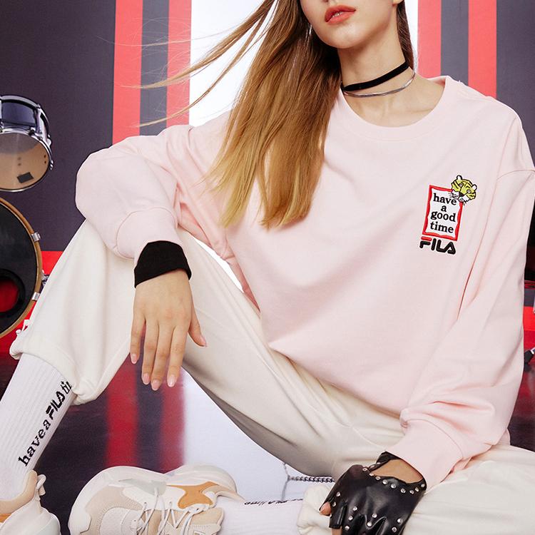 New FILA Co branded Year Of The Tiger Collection Sweatshirt Unisex Shy Bride Pink F11U219204F-PK