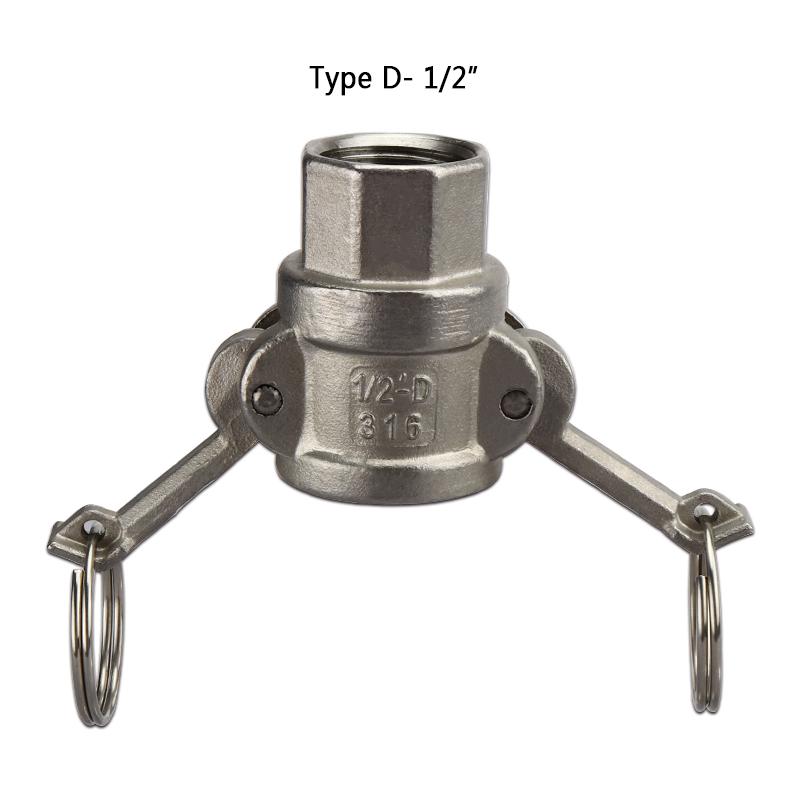 Camlock-Schnellkupplung, 1/2'' Edelstahl Camlock-Fittings Verbinder Cam- und Nut-Schlauchrohr-Fitting-Adapter, 3/4'' Cam-Lock-Typ