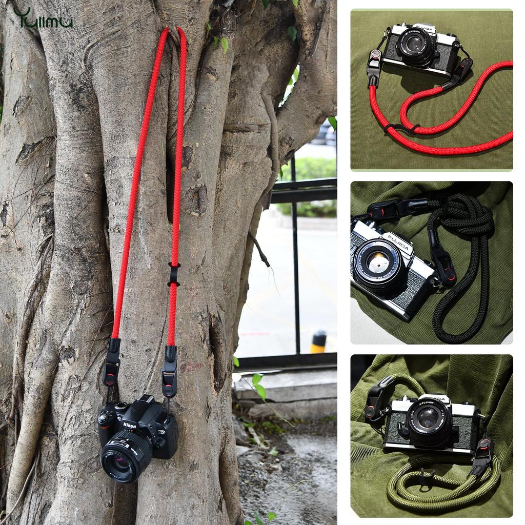 Yullmu Camera Neck Strap with Anchor Triangular for SLR Climbing Black Design, Ring, 3-Layer Construction, Cameras, Rope,