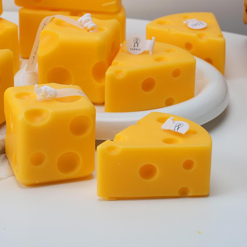 Cheese-Shaped Scented Candle: Handmade Gift & Party Favor Incense Ornament