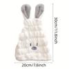 Cute Cartoon Coral Fleece Dry Hair Cap Baby Rabbit Ear Towel Thick Absorbent Quick Drying Soft Delicate Girl's Shower Cap