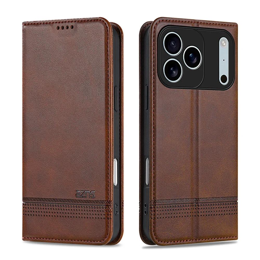 Magnetic Flip Leather Phone Case For iPhone 17 15 16 Pro Max Air 14 13 12 11 XR XS Max 7 8 Plus SE Wallet Slot Card Holder Cover
