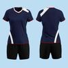 Women's & Men's Volleyball Team Uniform Set - Short-Sleeved, Professional Training Suit with Printed Numbers