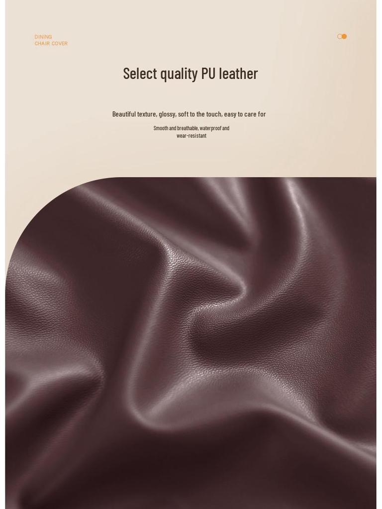 Modern Waterproof Faux Leather Chair Cover - Oversized, Dustproof, High Back for Home & Hotel Dining Chairs
