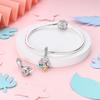 Authentic Original Charm Bead Components Copper Metal Creative Balcony Cat Flowers Pendant Bead Components Compatible With Plata Bracelets Designed