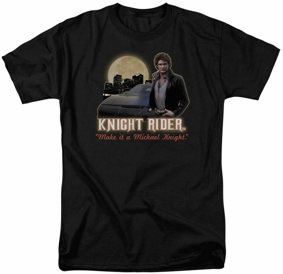 Knight Rider Full Moon T Shirt Mens Michael Kitt TV Black XL