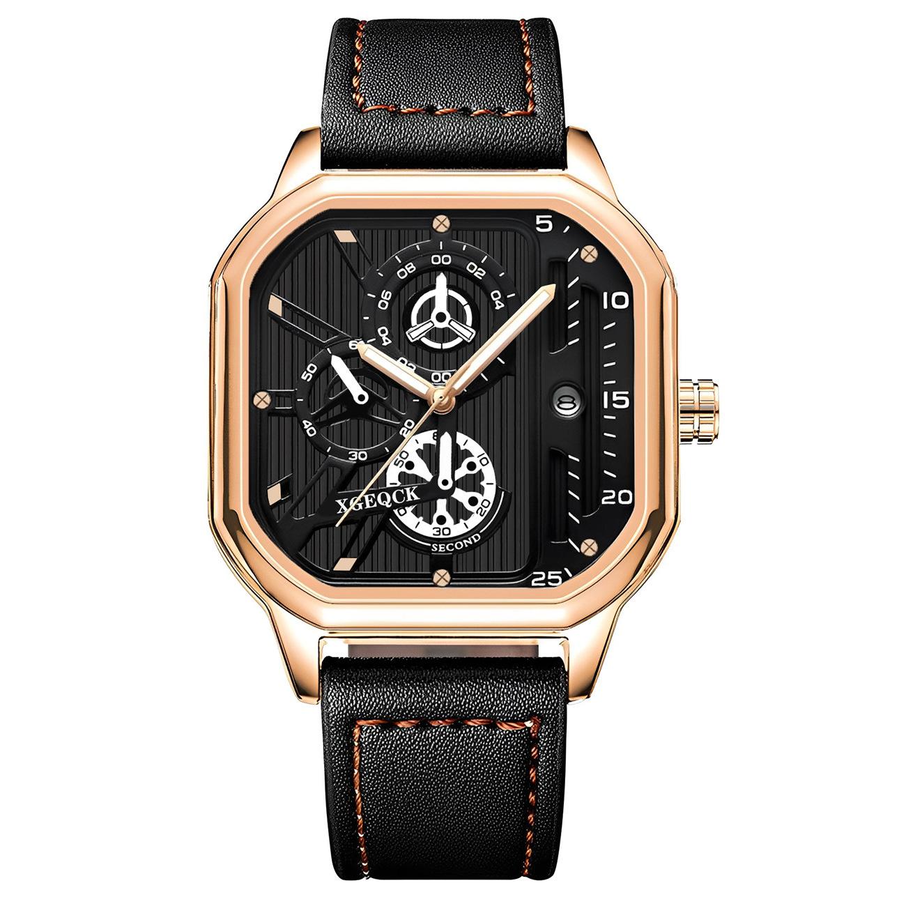 Year Square Watch Men S Simple Large Dial Fashion Teen Men S Luminous Quartz Watch