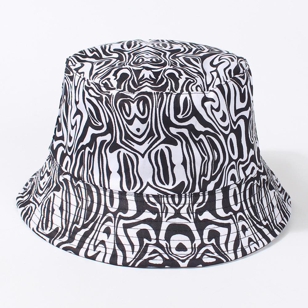 Stylish Fisherman Hat With Retro Zebra Pattern For Women In Spring Summer For Sun Protection