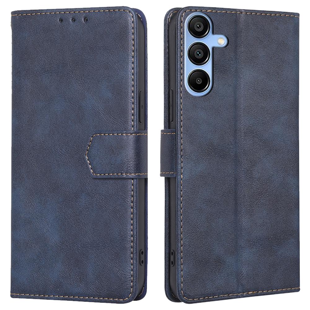 

For Samsung Galaxy A15 4G/A15 5G Case PU Leather+TPU RFID Blocking Phone Wallet Cover Blue