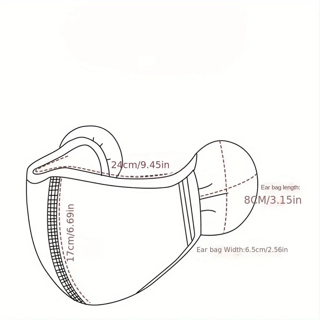 1Pc Winter Windproof Face Mask,Reusable Lined Shield with Ear Protection,Breathable Cold Weather Riding Gear for Outdoor