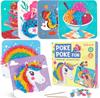 Craft Set Unicorn, Mermaid, Ice Cream, 6 Pieces DIY Set Poke Art Crafts Children, Toy for Gift Girls 6 7 8 9 Creative Set for Children's Buildings