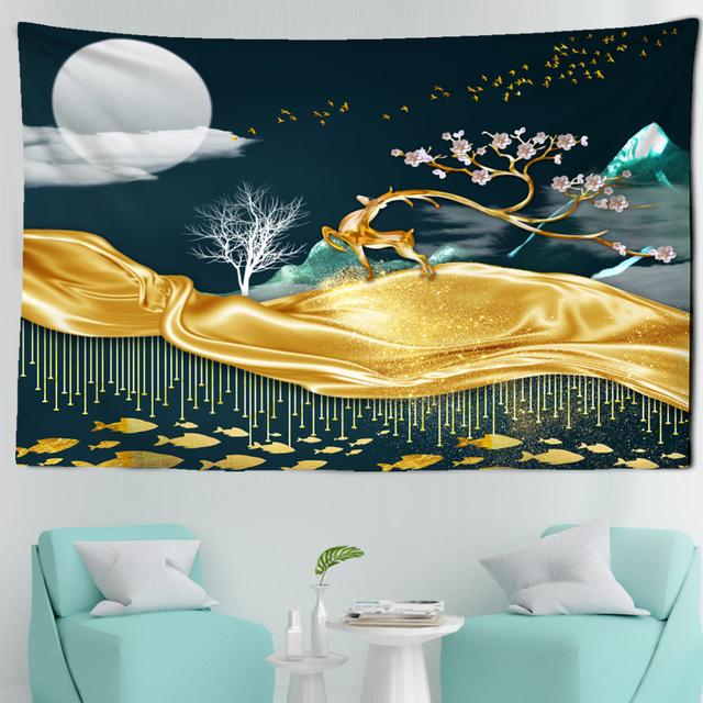 Палевый гобелен с иллюстрацией — фото 22