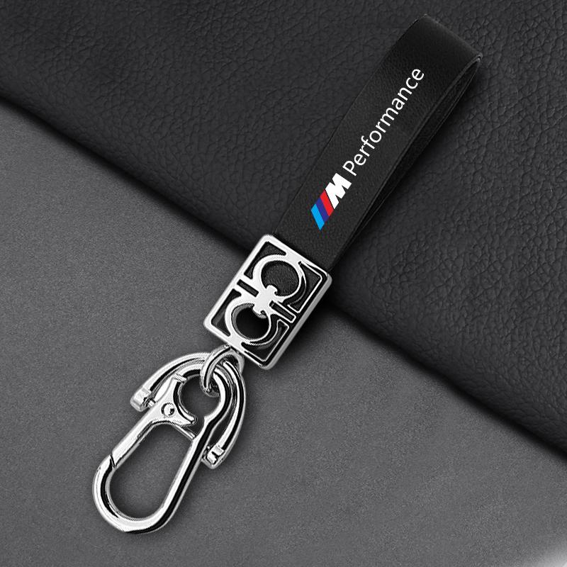 1Pcs Leather Key Chain Car Keyring Pendant Keychain Decor Styling For BMW E34 E36 E60 E90 E46 E39 E70 F10 F20 F30 X5 X6 X1 M3 M5 M6