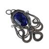 Blue Sapphire Pendant, Handmade Gemstone Pendant, 999 Copper Wire Wrapped Pendant Antique Jewelry, For Engagement Gift