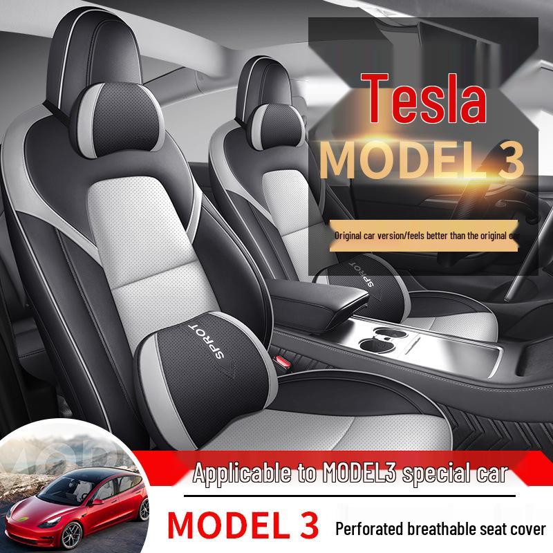 Προσαρμοσμένο Δερμάτινο Κάλυμμα Καθίσματος για Tesla Model 3 2019-2022 - Πλήρης Κάλυψη, Προσαρμοσμένη Εφαρμογή