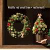 Décoration de Noël en rotin: Couronne, Guirlande, Ornements d'Arbre et Décorations de Porte